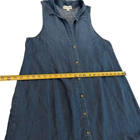Cloth & Stone Blue Tencel Sleeveless Dress Size Medium - Picture 8 of 17